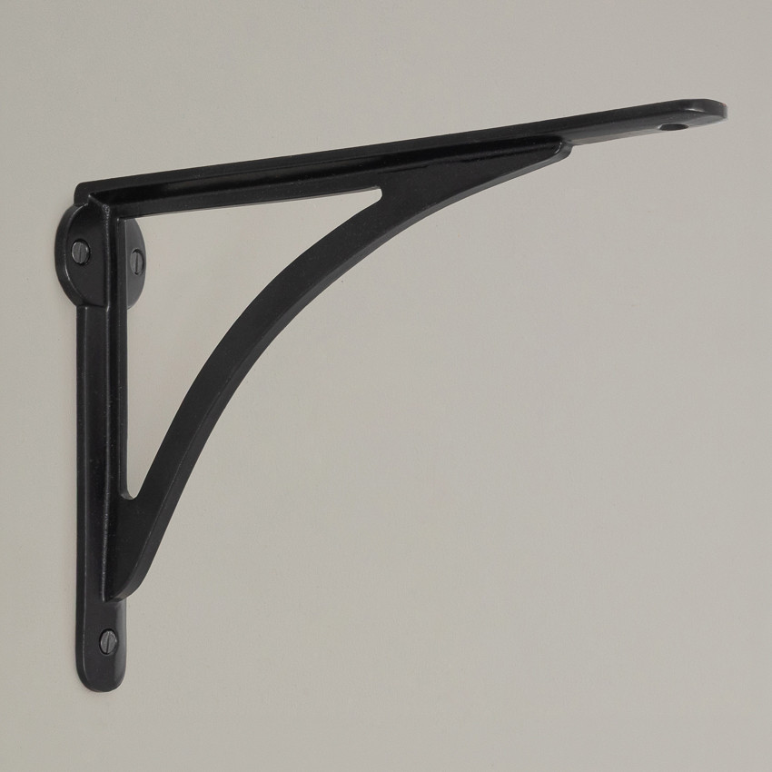 curved shelf bracket black
