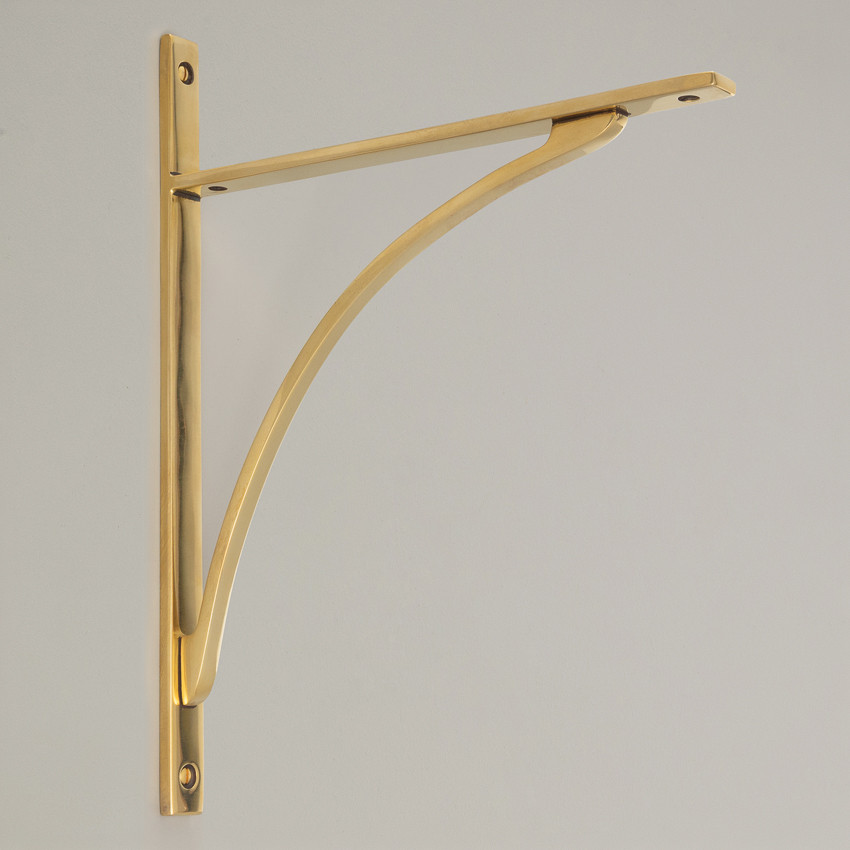 apperley shelf bracket aged brass (large)