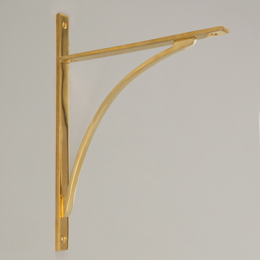 apperley shelf bracket polished brass (large)