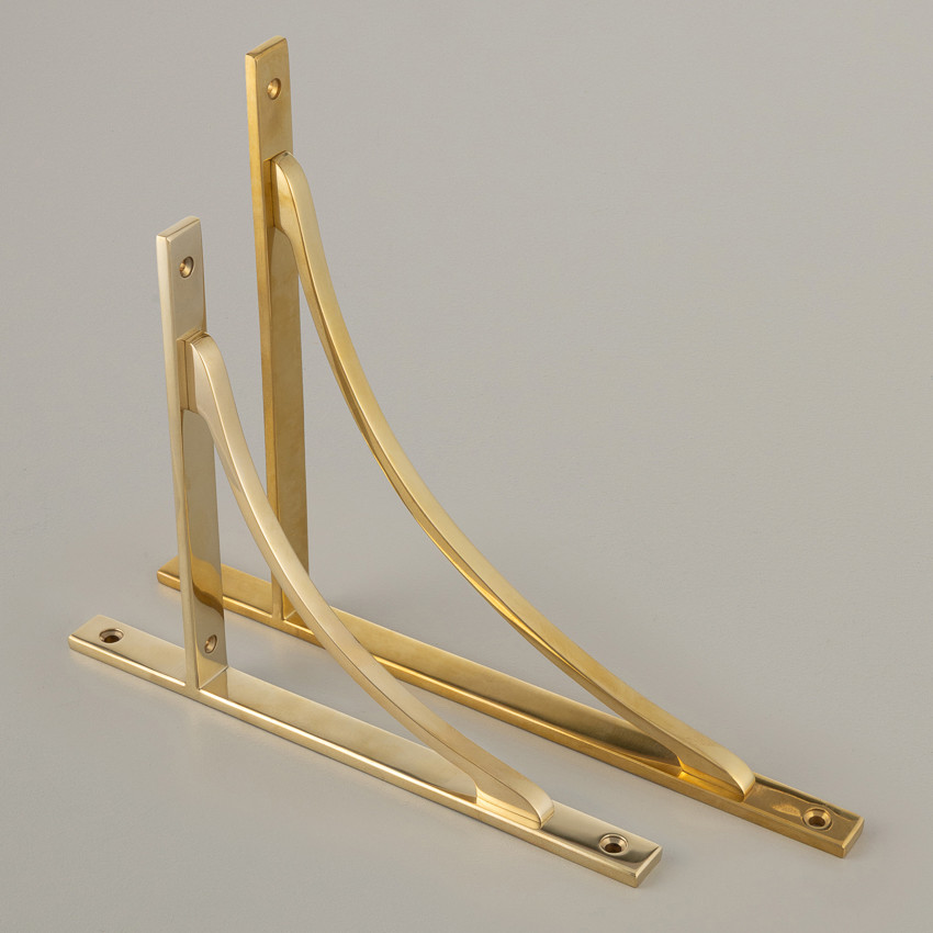 apperley shelf bracket polished brass (small)