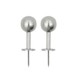 ball hooks silver (set of 2)