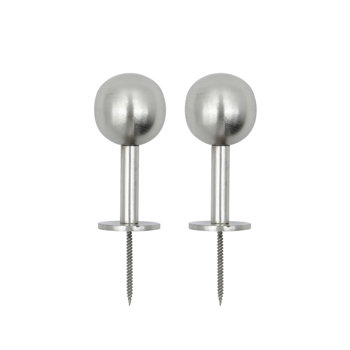 ball hooks silver (set of 2)