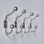 ball hat & coat hooks silver (set of 2)