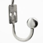 ball hat & coat hooks silver (set of 2)