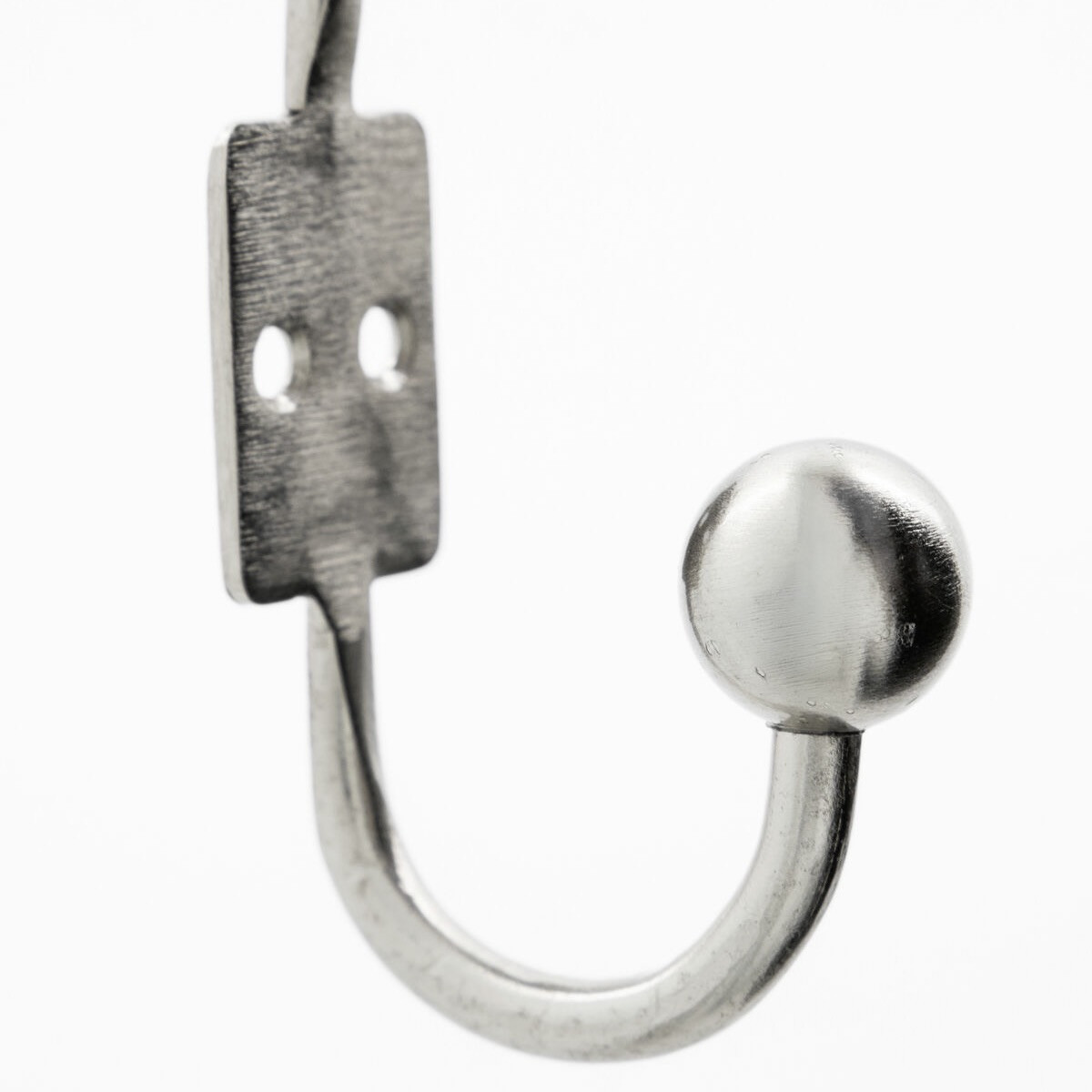 ball hat & coat hooks silver (set of 2)