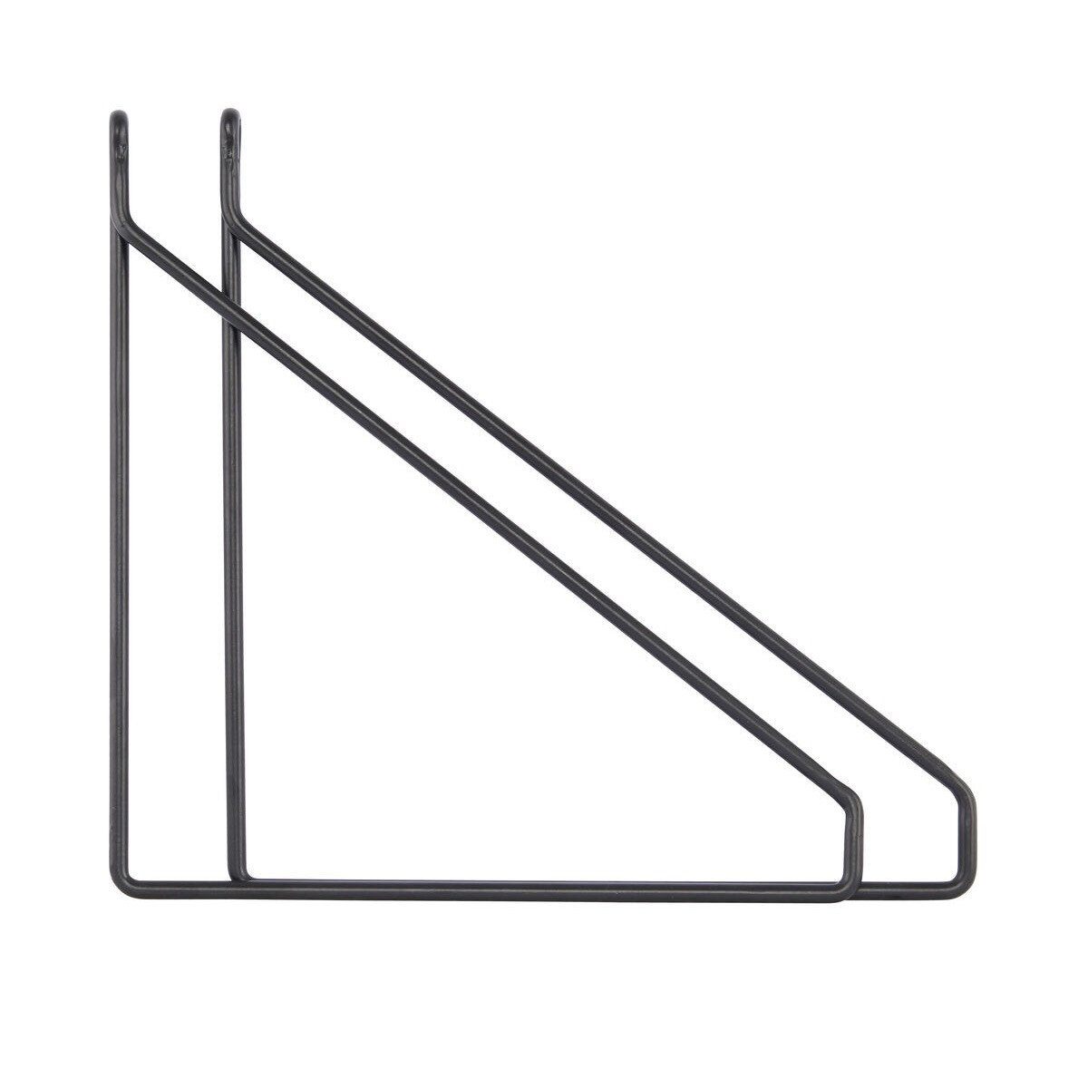black shelving brackets