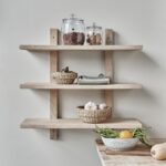 mango wood triple shelves