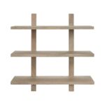 mango wood triple shelves