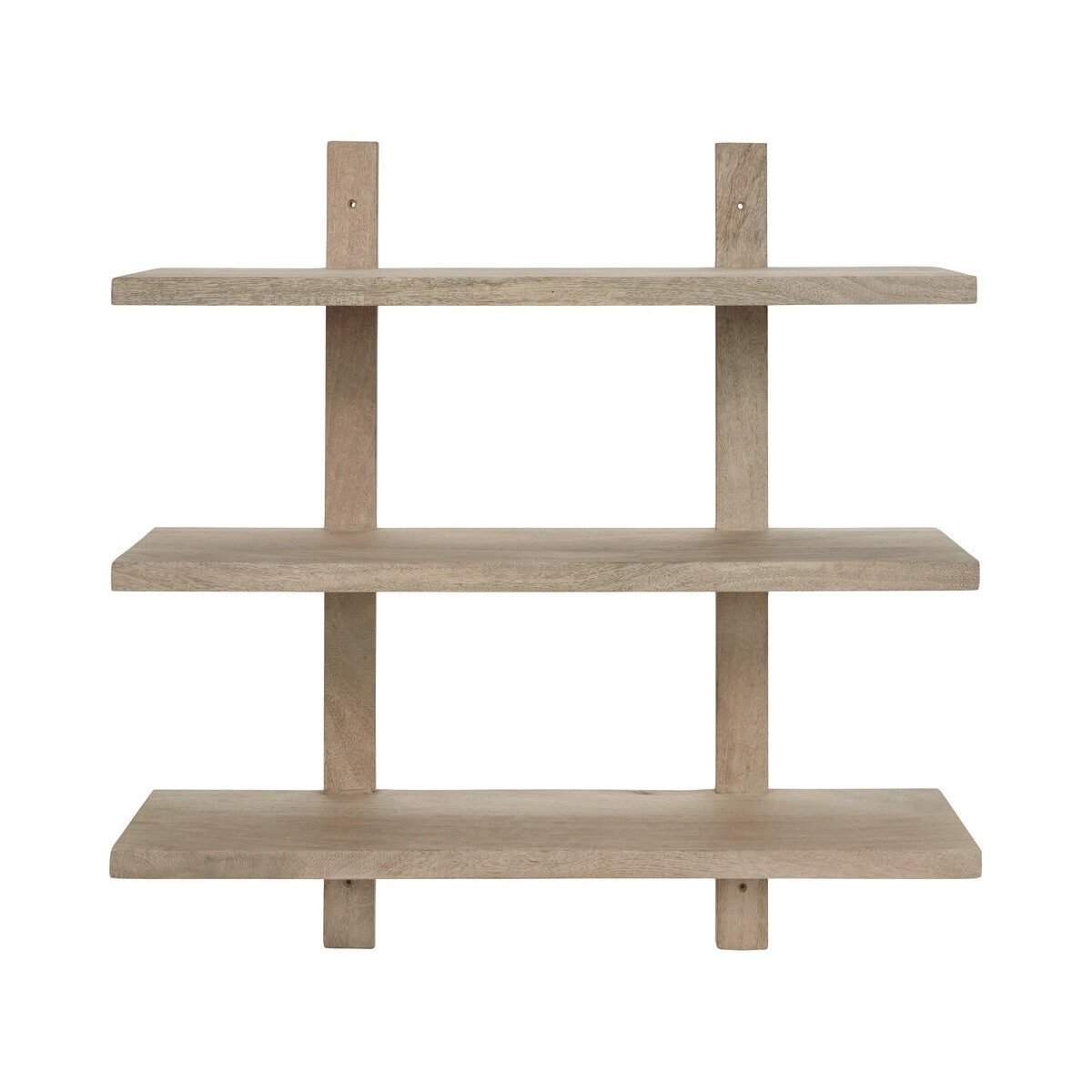mango wood triple shelves