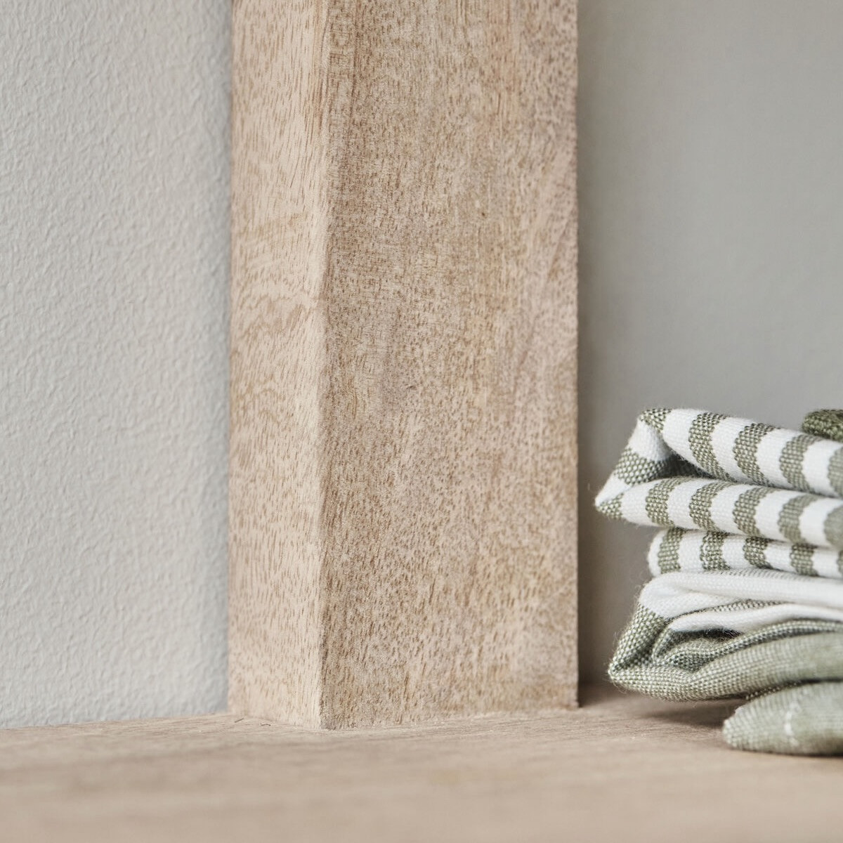 mango wood triple shelves