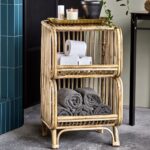 rattan shelving unit