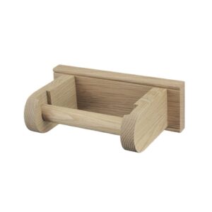 oak toilet roll holder natural