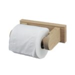 oak toilet roll holder natural