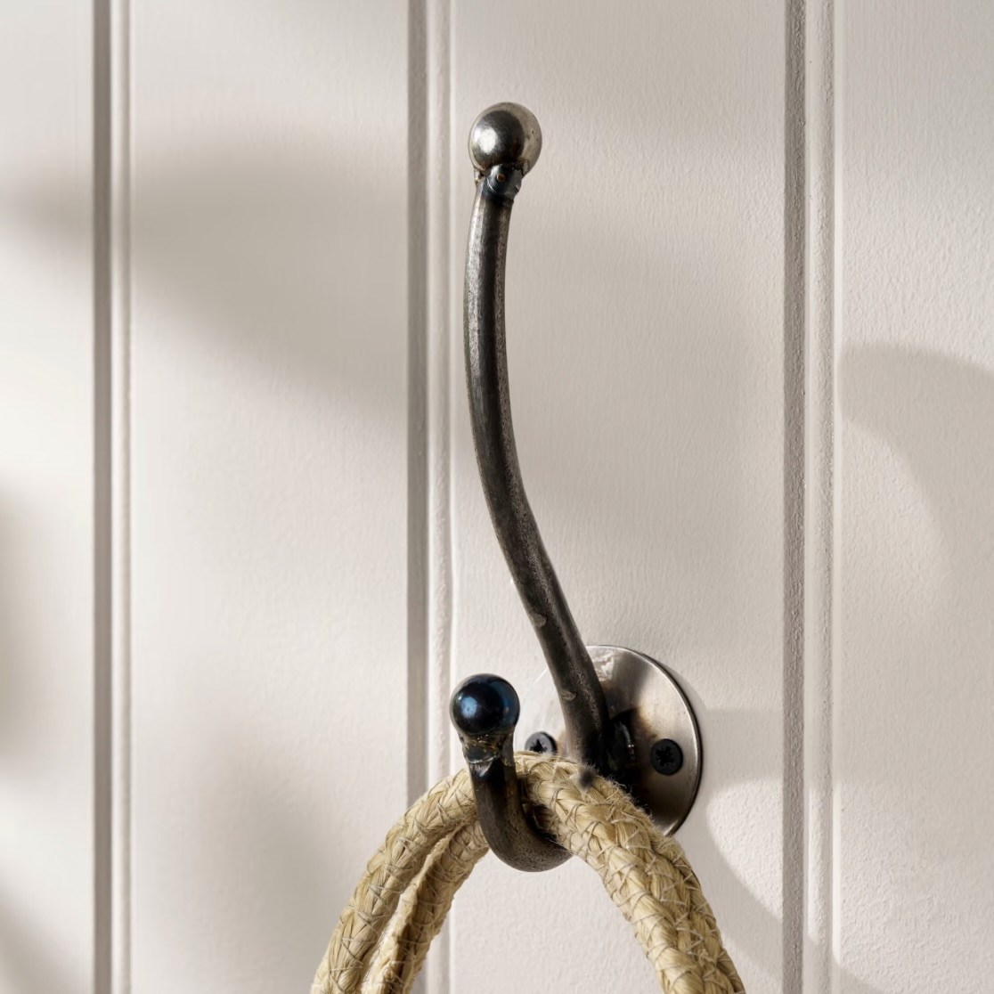 raw metal hat & coat hook