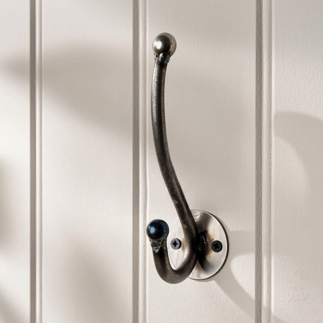 raw metal hat & coat hook