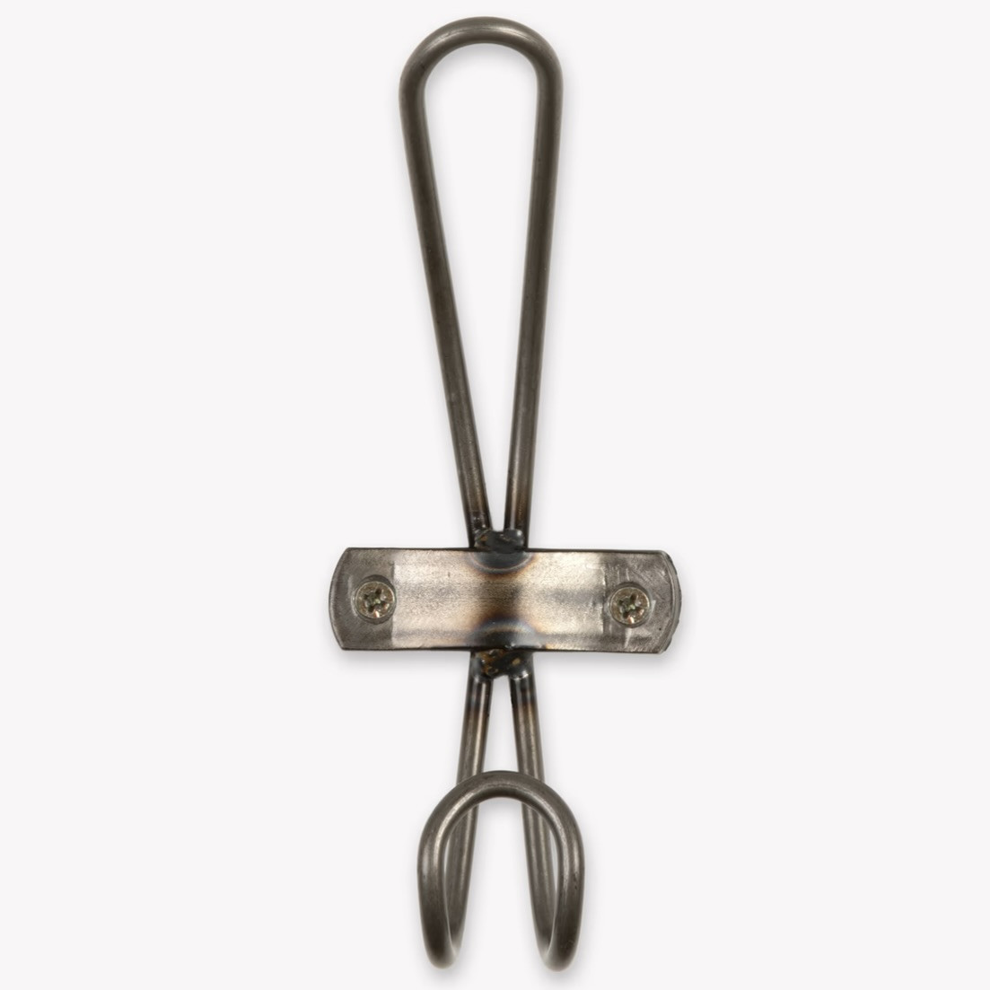 raw metal looped hook