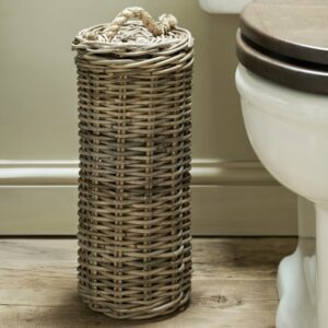 rattan toilet roll basket