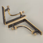 beehive large shelf bracket (pair) aged brass