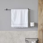industrial style towel rail black
