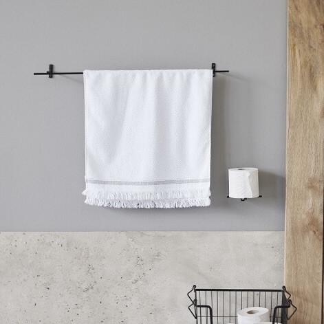 industrial style towel rail black