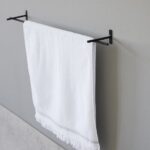 industrial style towel rail black