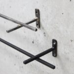 industrial style towel rail black
