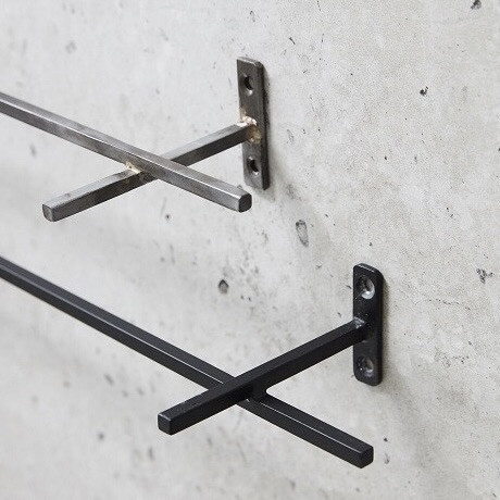 industrial style towel rail black