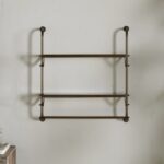 antique bras shelves & towel rail