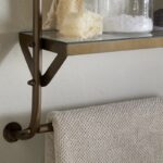 antique bras shelves & towel rail