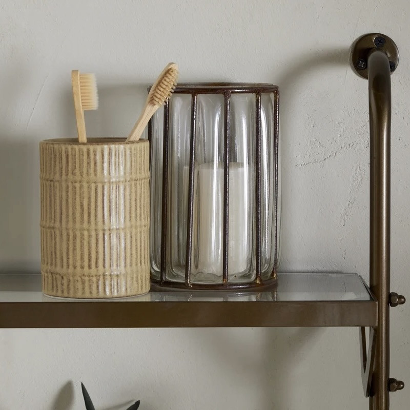 antique bras shelves & towel rail