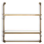 antique bras shelves & towel rail