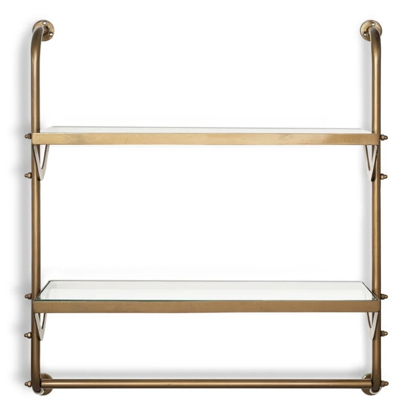 antique bras shelves & towel rail