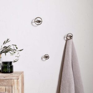 antique brass round bathroom hooks