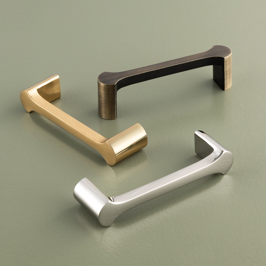 tulip pull handle antique brass