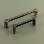 tulip pull handle antique brass