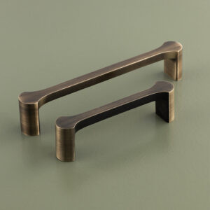 tulip pull handle antique brass