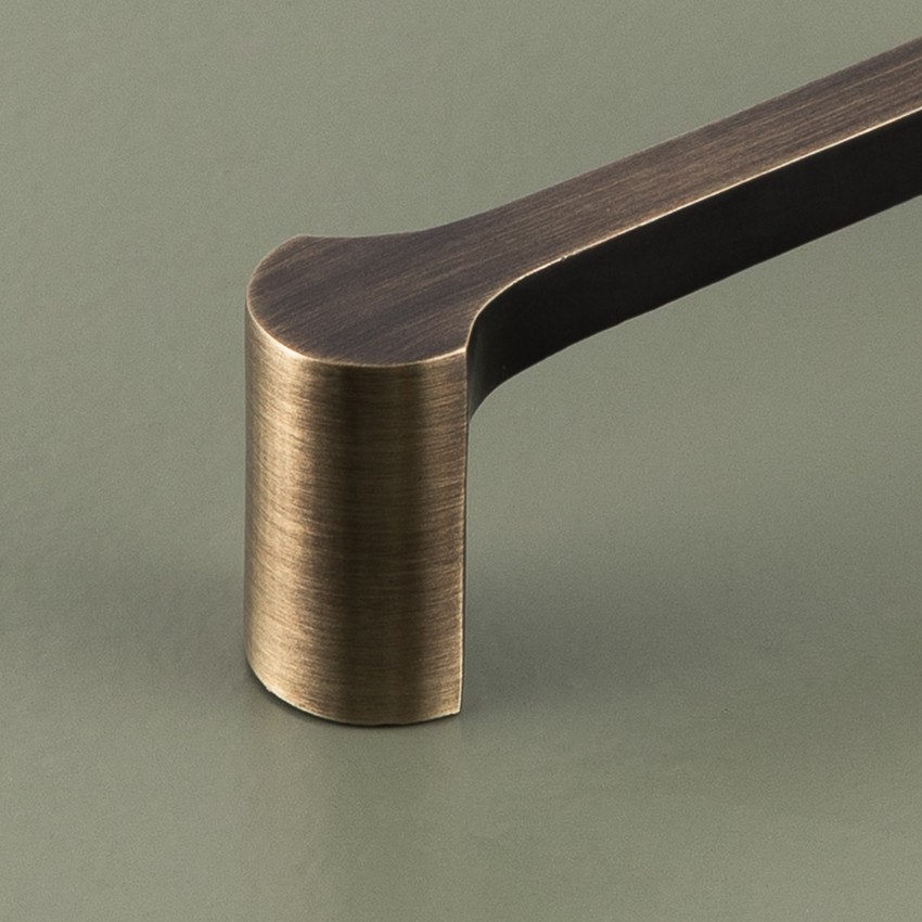tulip pull handle antique brass