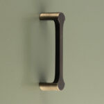 tulip pull handle antique brass