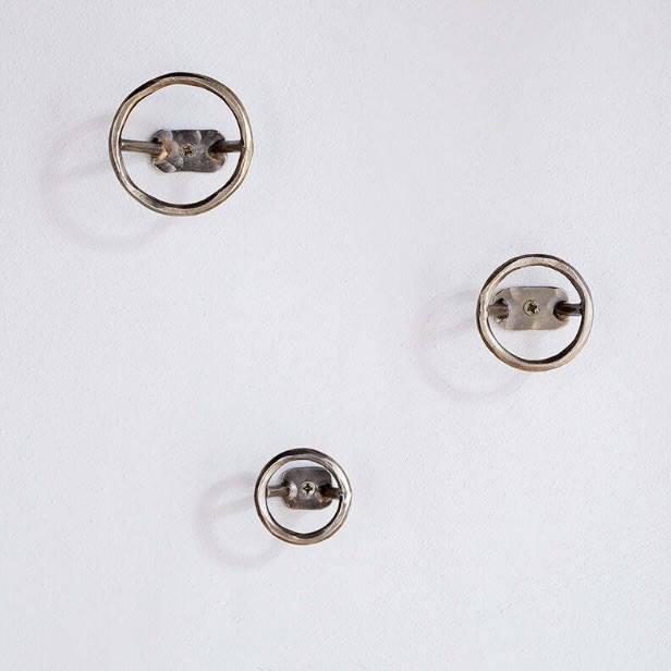 antique brass round bathroom hooks