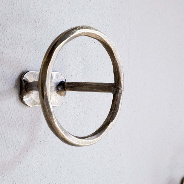antique brass round bathroom hooks