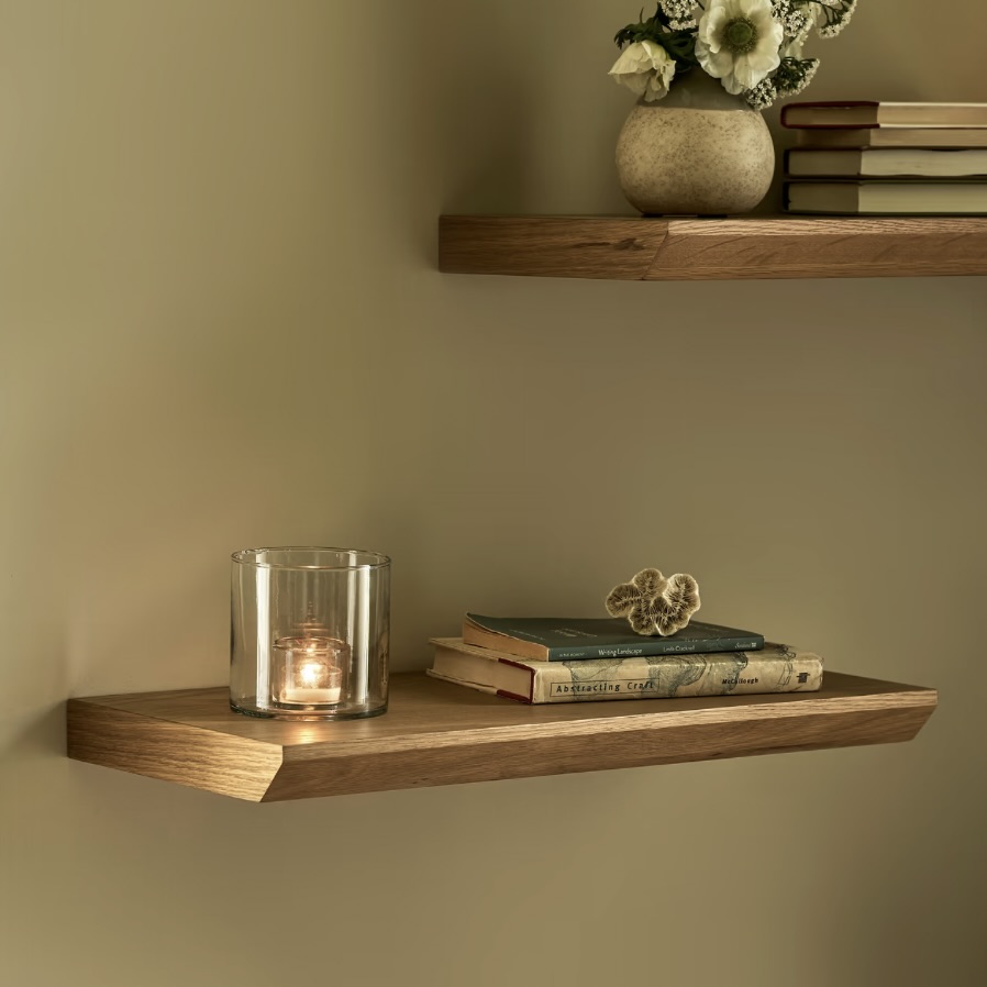 oak floating shelf small