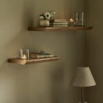 oak floating shelf small