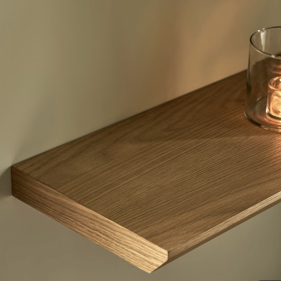 oak floating shelf small
