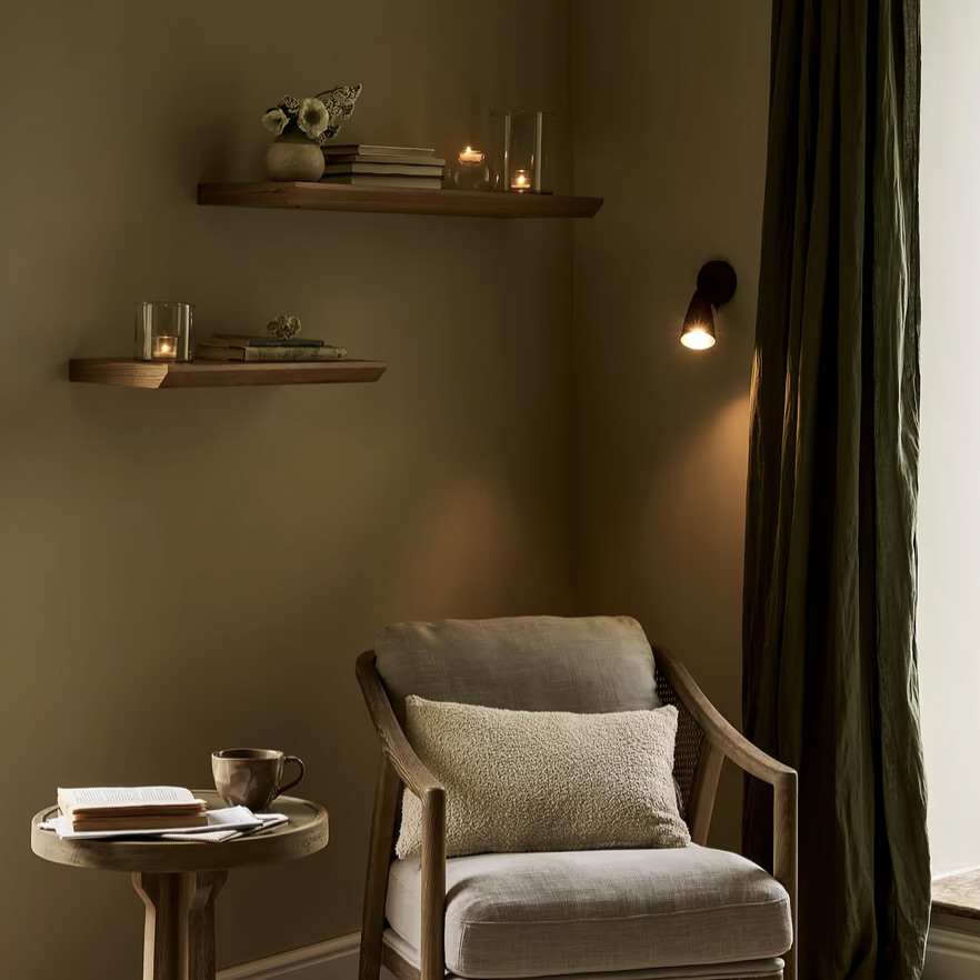 oak floating shelf large