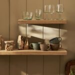 oak floating shelf (square) small
