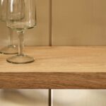oak floating shelf (square) small