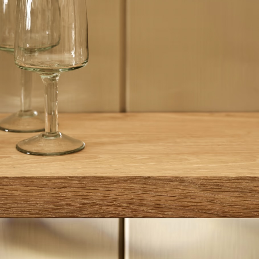 oak floating shelf (square) small