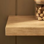 oak floating shelf (square) large
