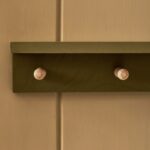 beech wood peg shelf olive green