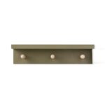 beech wood peg shelf olive green